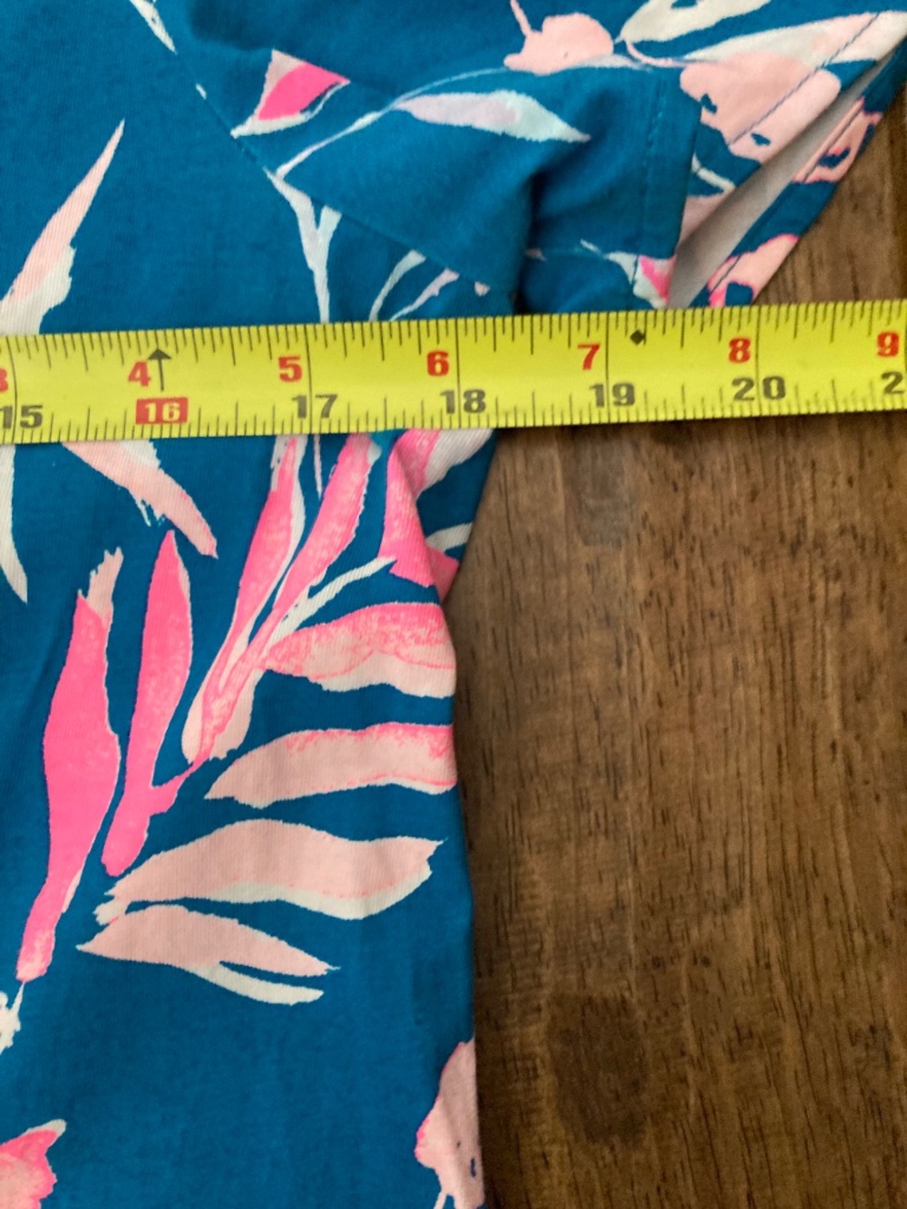 Lilly Pulitzer Short Sleeve Shirt Dress Teal Blue Pink Tropical Vacation Large - Picture 4 of 5